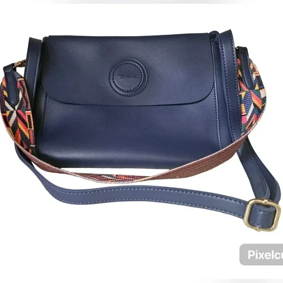 B. lush  by Passion Vegan Leather Shoulder Bag with Double Strap/ Lanyard - Picture 2 of 14